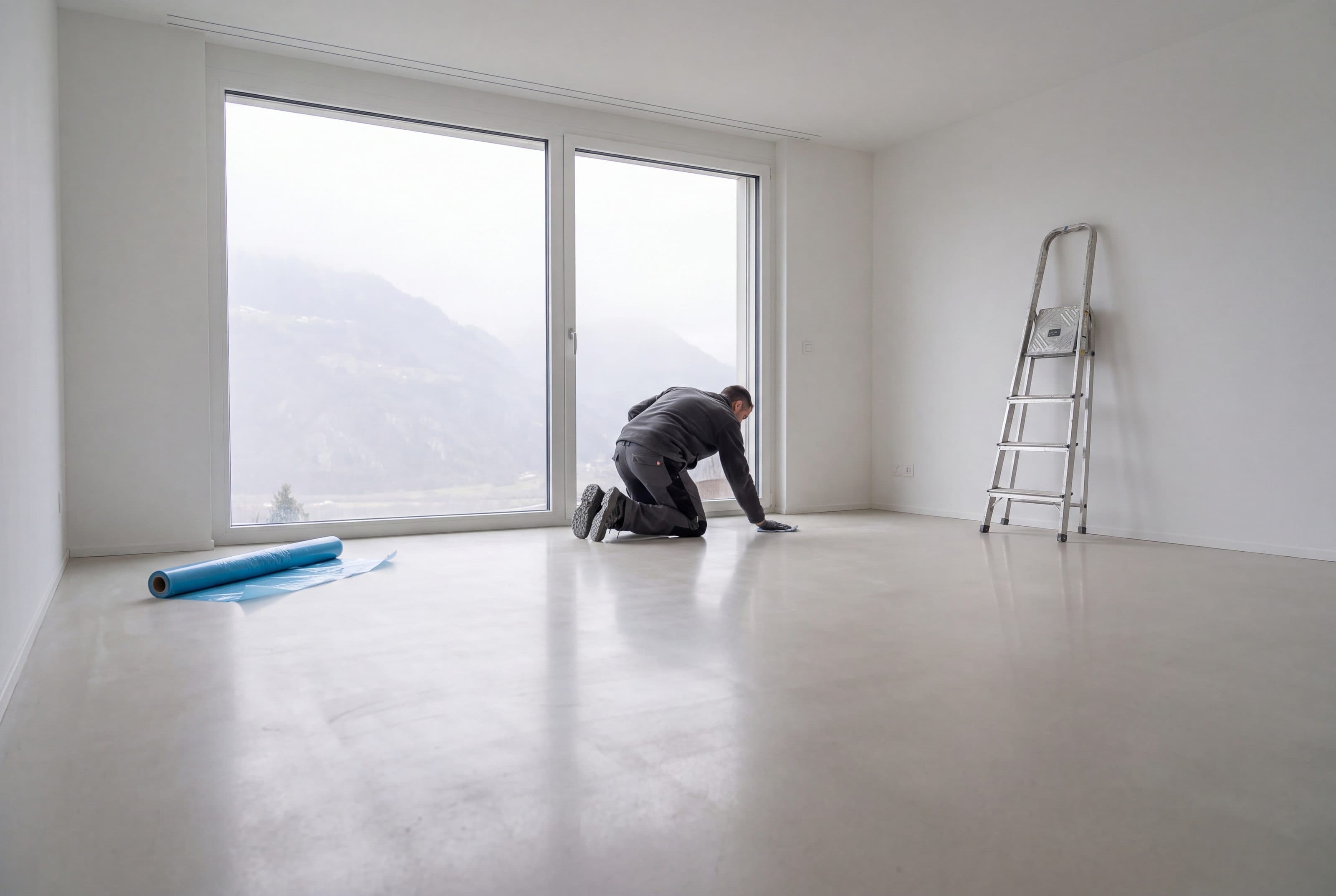 Appartement neuf après le nettoyage de fin de chantier